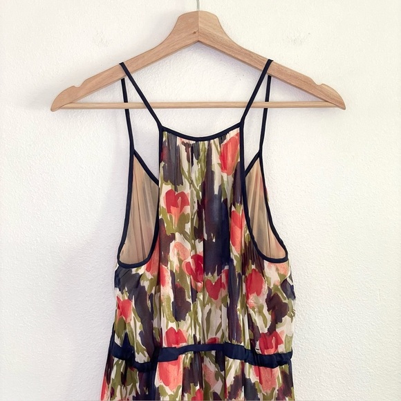 Anthropologie Moulinette Soeurs Pond Reflections Silk Dress Boho Chic 8 Medium - Picture 6 of 14